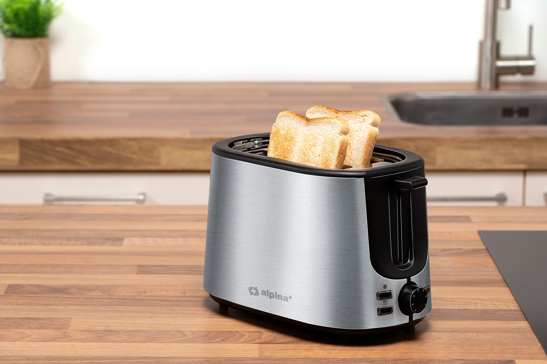 alpina Toastautomat silber Edelstahl
