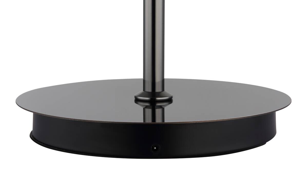 GLOBO Stehleuchte Chrom schwarz Metall Glas B/H/L: ca. 44x37x44 cm