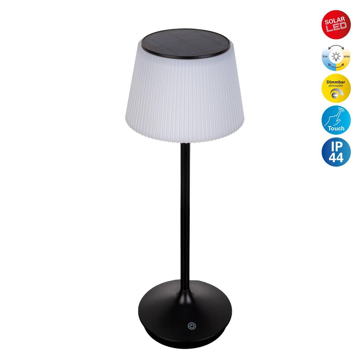 Näve Leuchten Tischleuchte 5310722 schwarz Kunststoff Metall B/H/T: ca. 13x38x13 cm