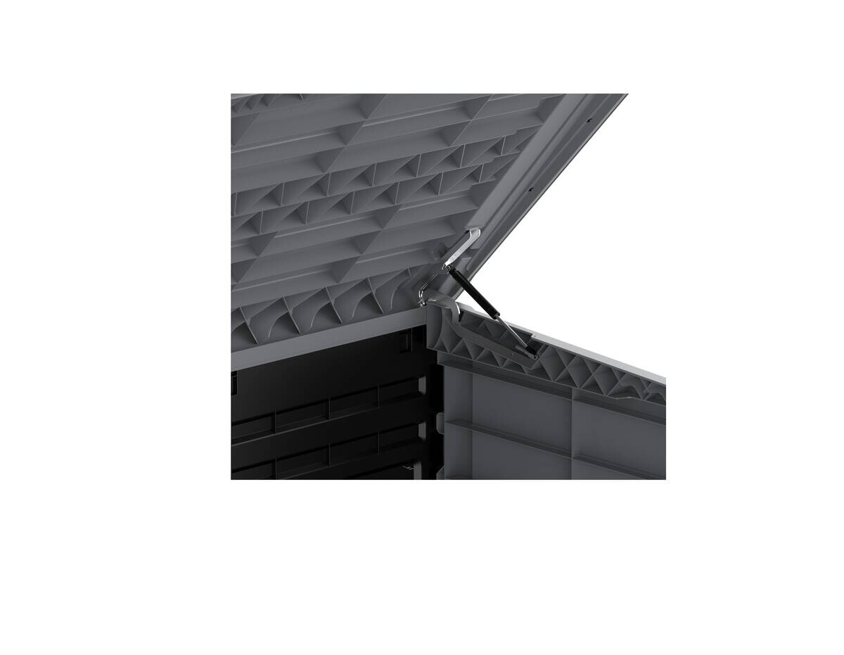 VCM Mülltonnenbox 2er StoreAway grau Kunststoff B/H/L: ca. 145x125x83 cm