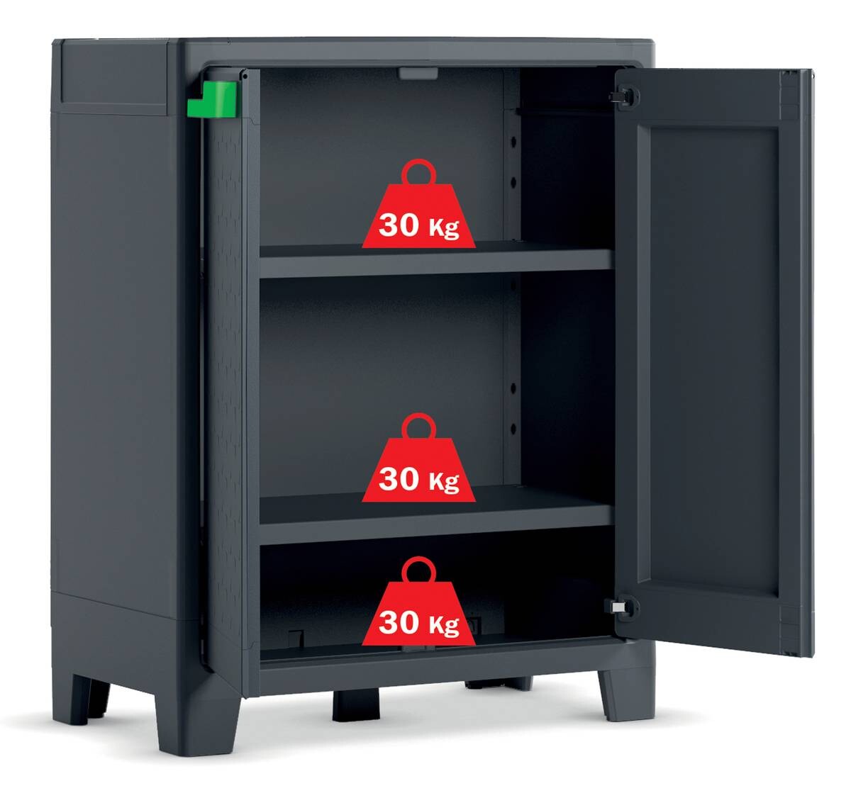 Keter Kunststoffschrank Moby grau Kunststoff B/H/T: ca. 80x100x44 cm