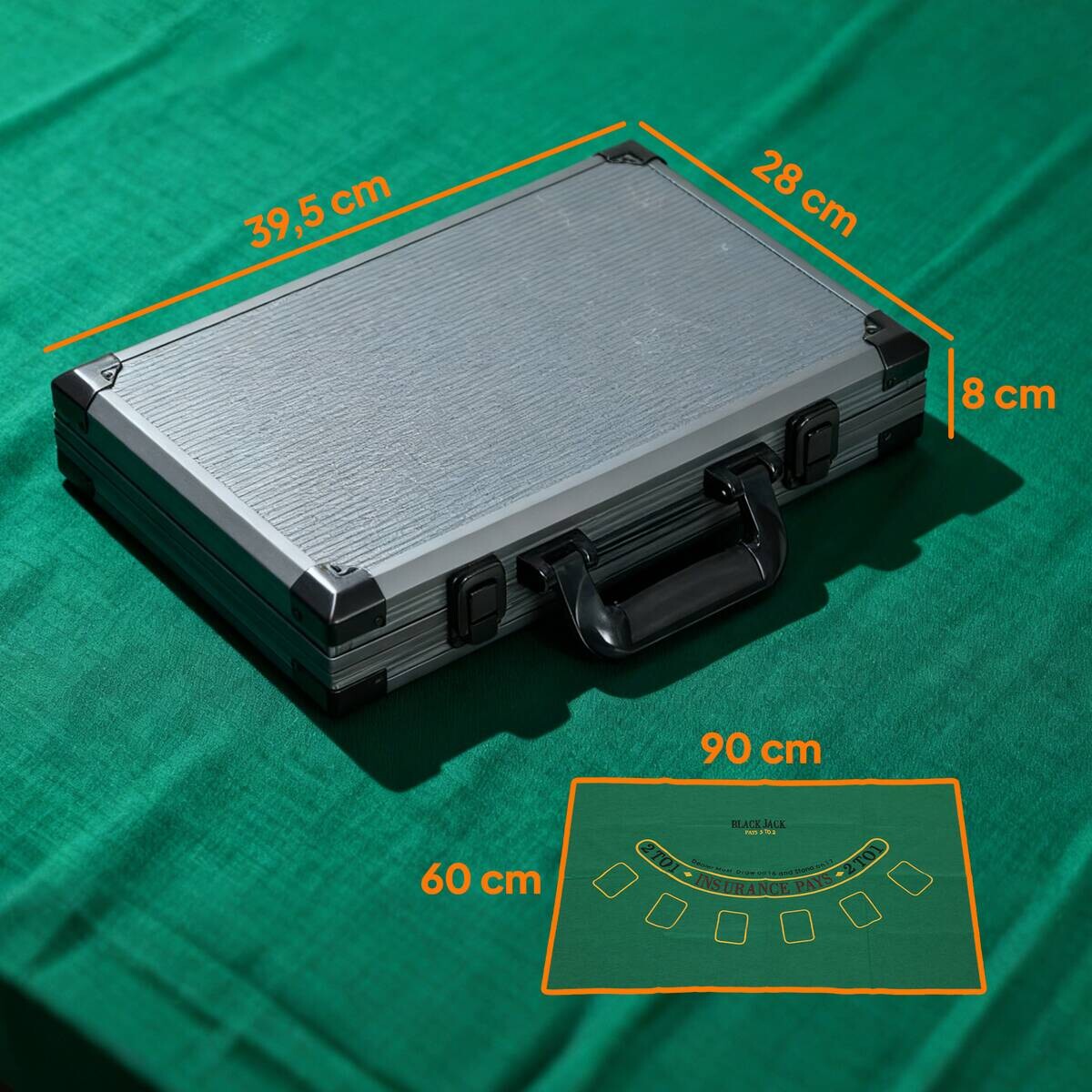 SPORTNOW Pokerset B/H/L: ca. 28x8x39,5 cm