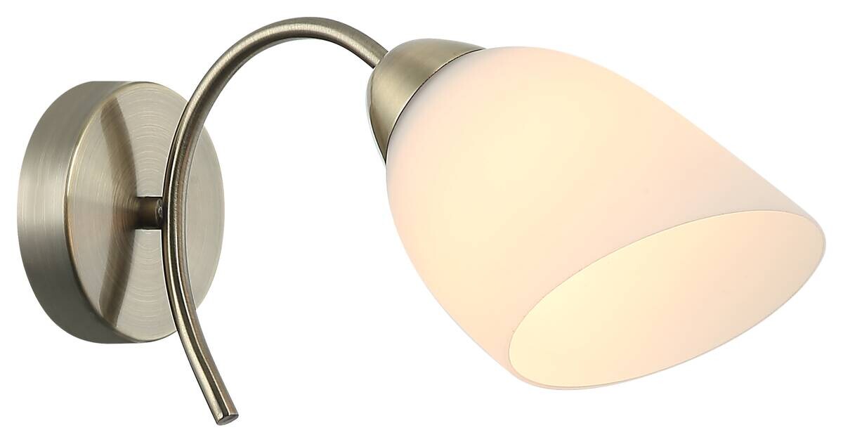 Lamkur Wandleuchte DONNA 45481 oxidgrün Metall Glas H/L: ca. 26x14 cm E27 1 Brennstellen