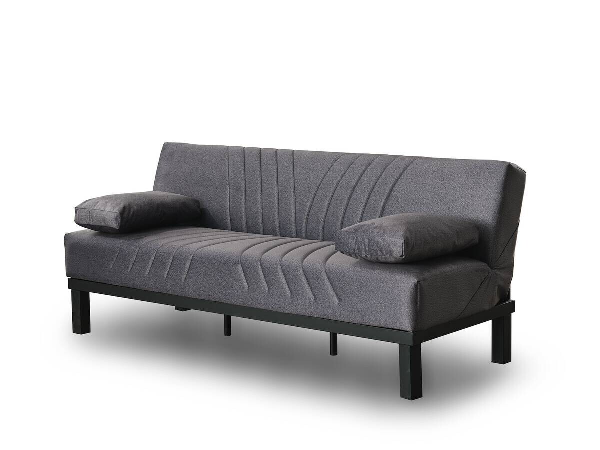 Schlafsofa grau Polyester B/H/T: ca. 190x86x84 cm