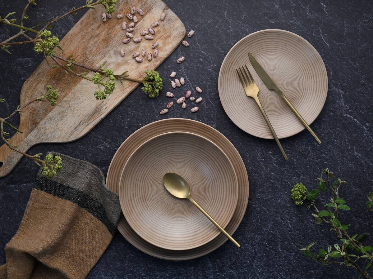 CreaTable Kombiservice Catania sand Steinzeug 16 tlg.