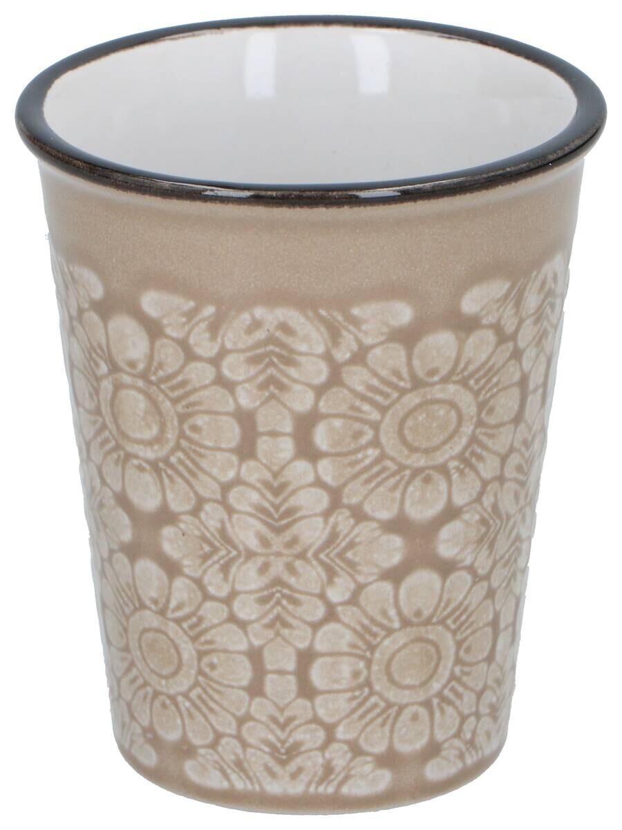 Tassen-Set braun Steinzeug B/H/L: ca. 6,4x7,5x6,4 cm