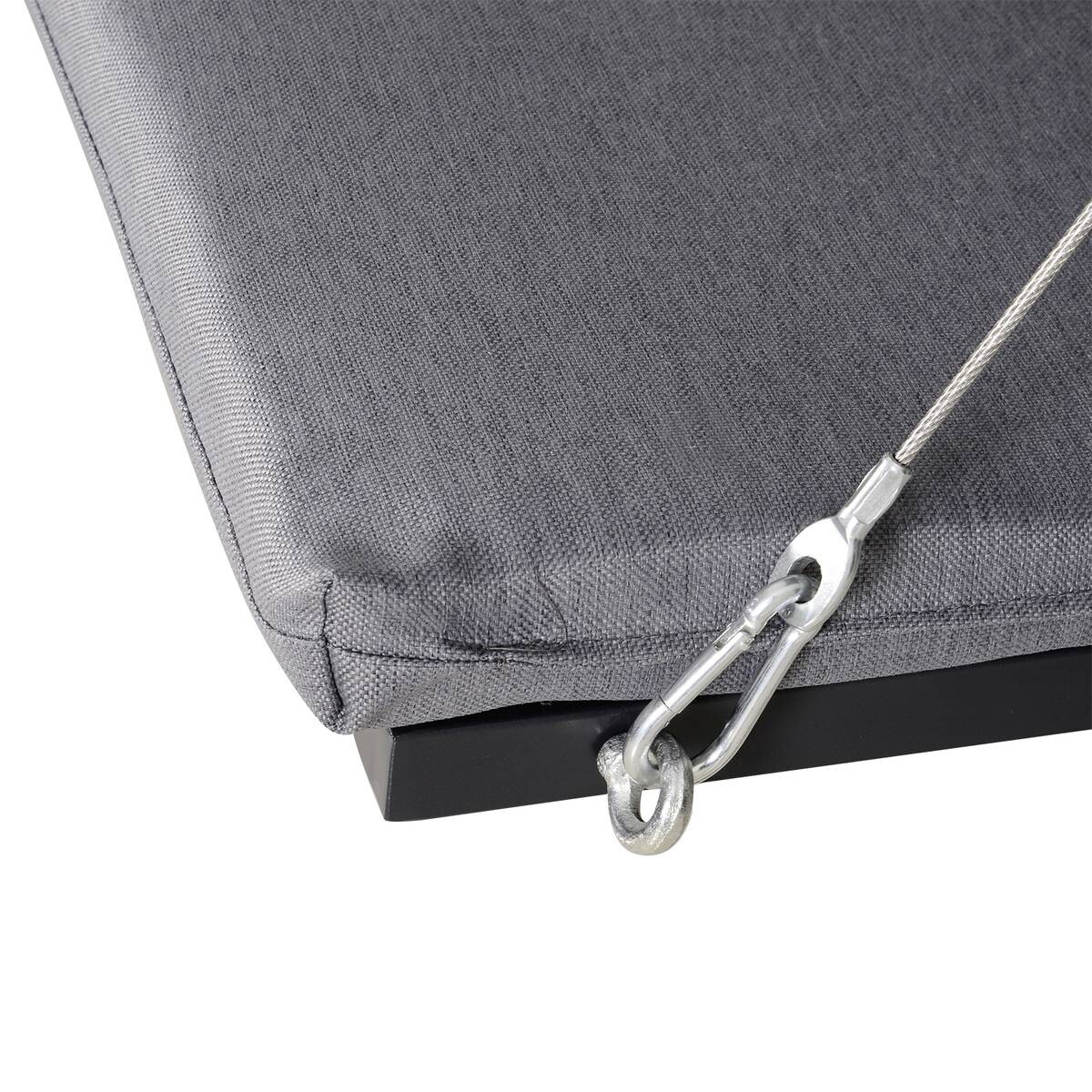 Outsunny Hollywoodschaukel grau Metall B/H/T: ca. 200x168x115 cm