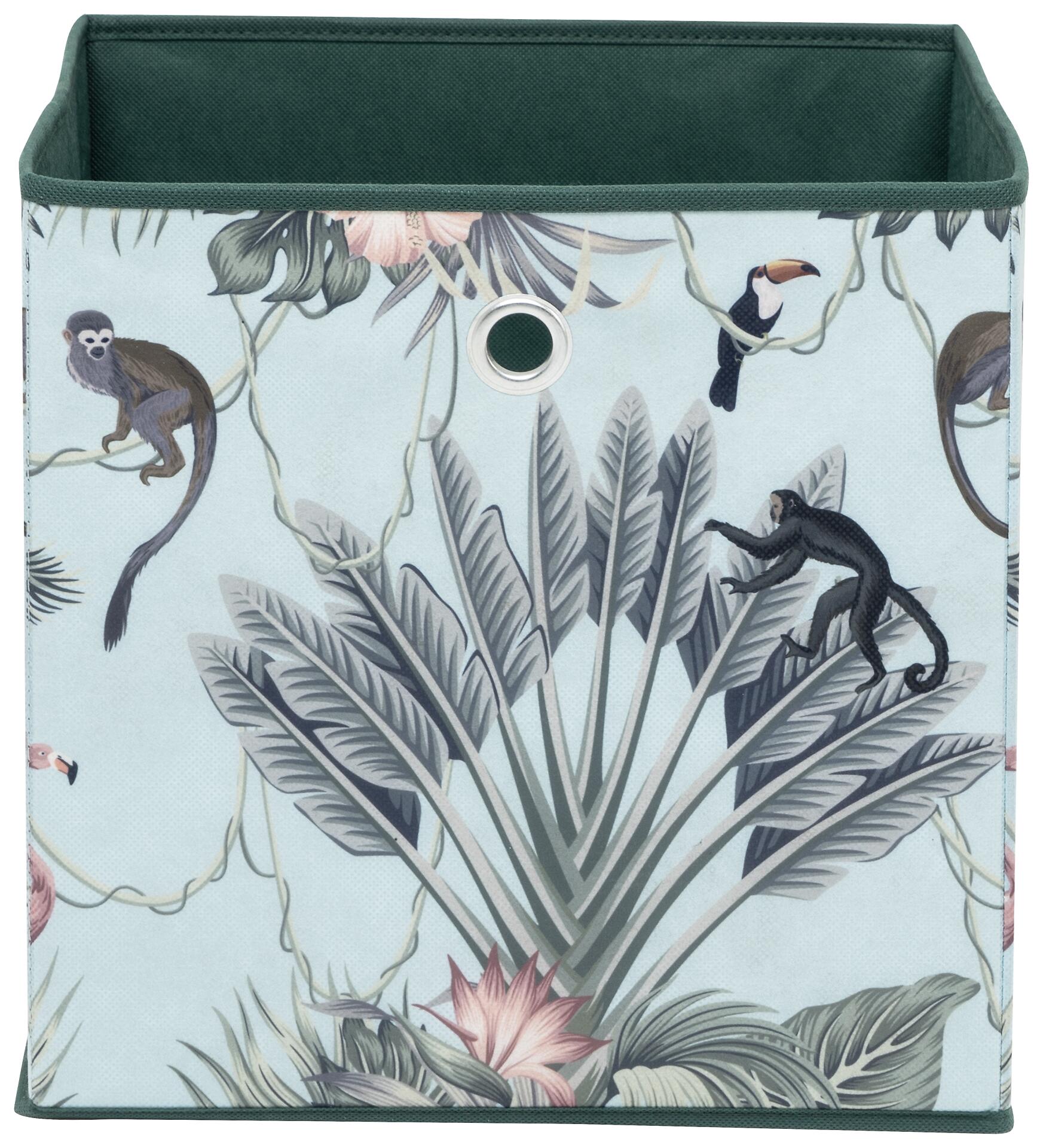 Motivbox Jungle grün dunkel grün hell B/H/T: ca. 32x32x32 cm