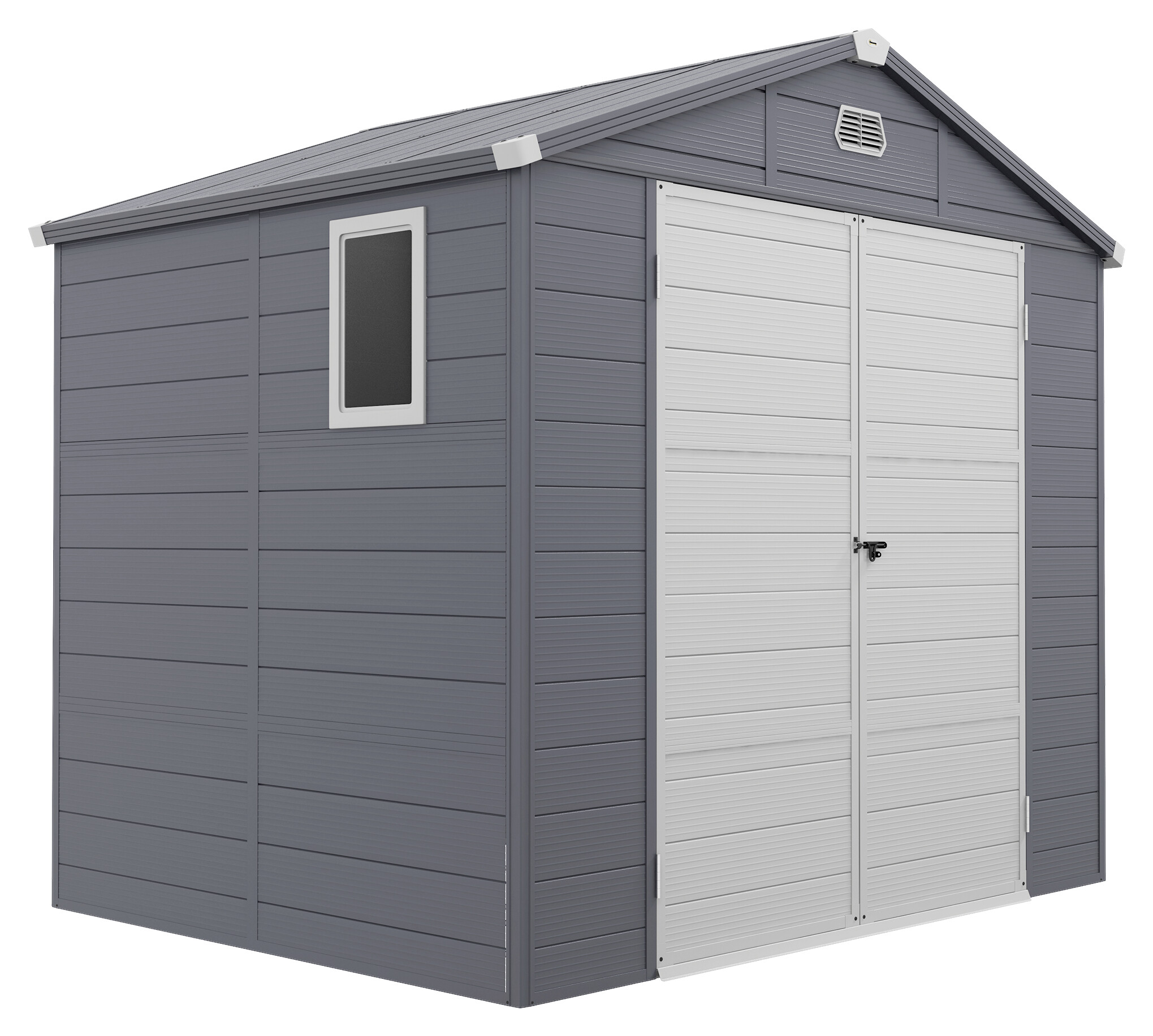 Outsunny Gerätehaus grau B/H/L: ca. 190x228x240 cm
