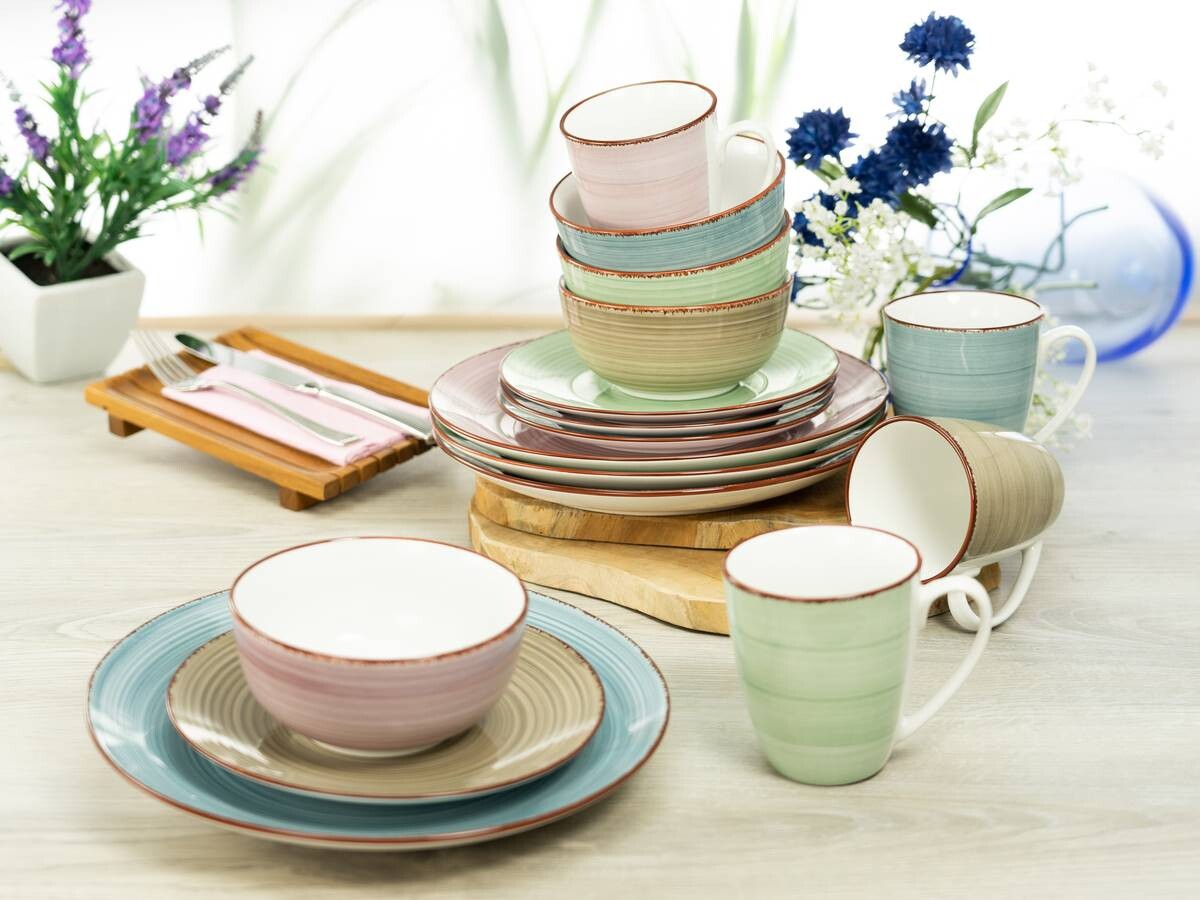 CreaTable Kombiservice Samba multicolor Porzellan 16 tlg.