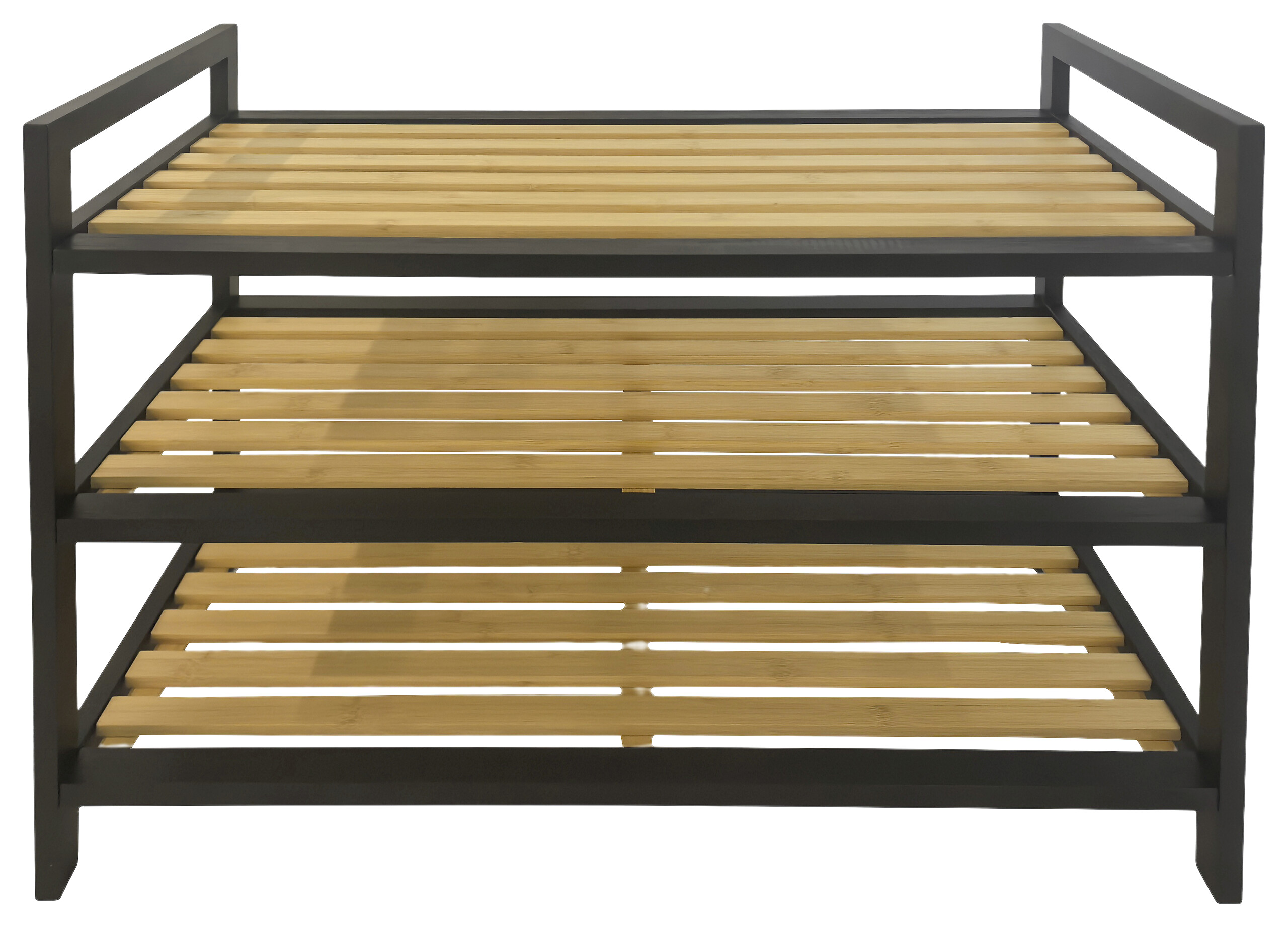 Schuhregal Jessica schwarz natur Bambus B/H/T: ca. 70x49x30 cm Schuhregal Jessica schwarz natur Bambus B/H/T: ca. 70x49x30 cm