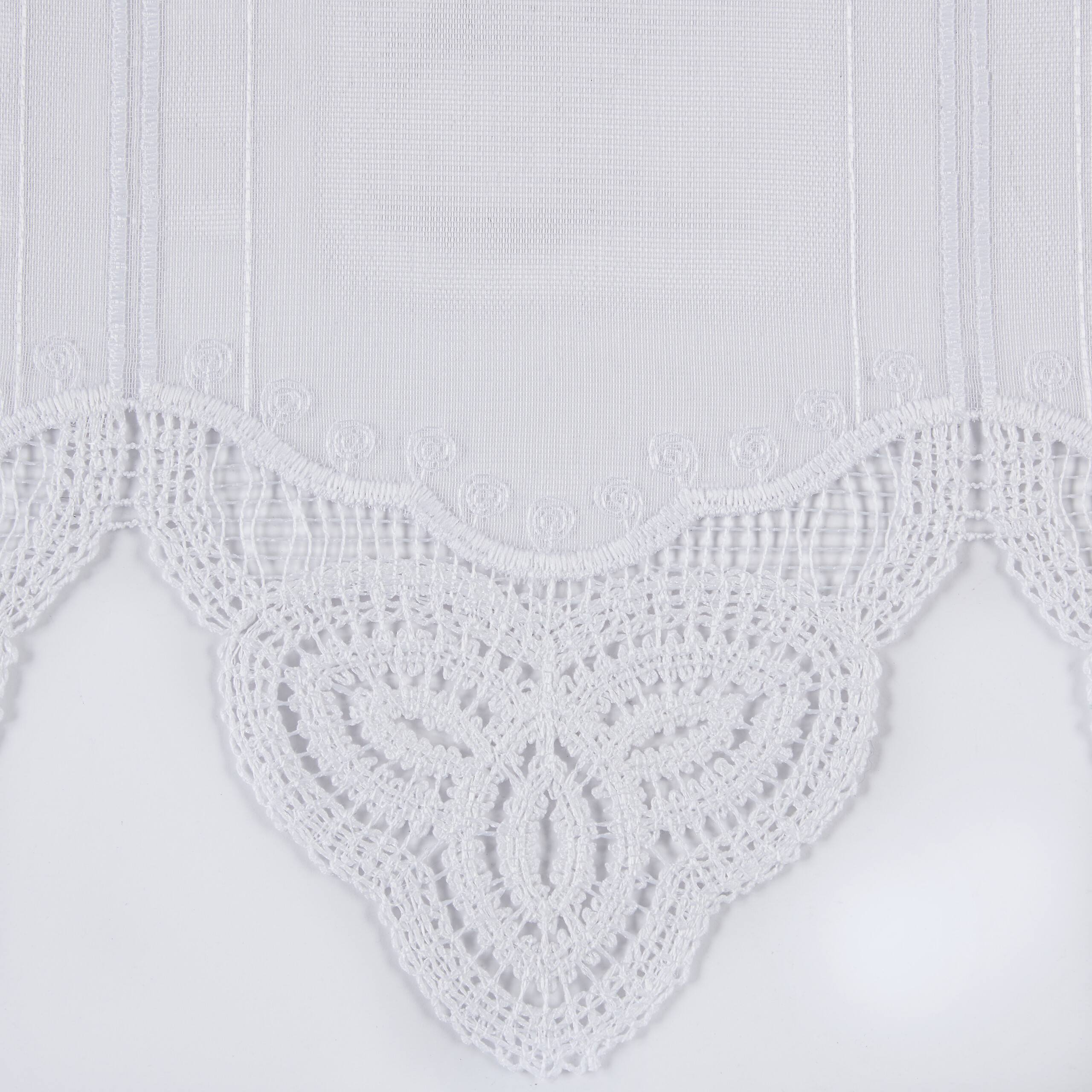 Scheibengardinen-Meterware Isla reinweiß H: ca. 45 cm