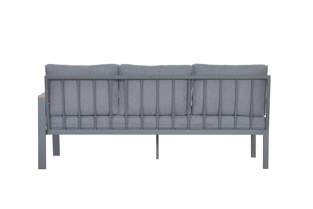 Loungeset Rhodos grau Aluminium