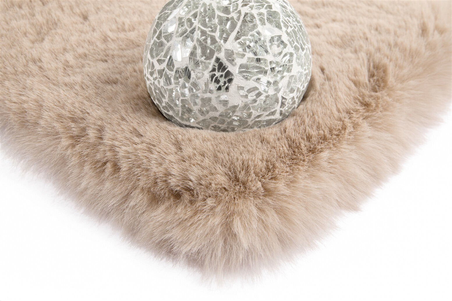 Padiro Hochflorteppich Rabbit Light 525 elfenbein B/H/L: ca. 160x3,6x160 cm