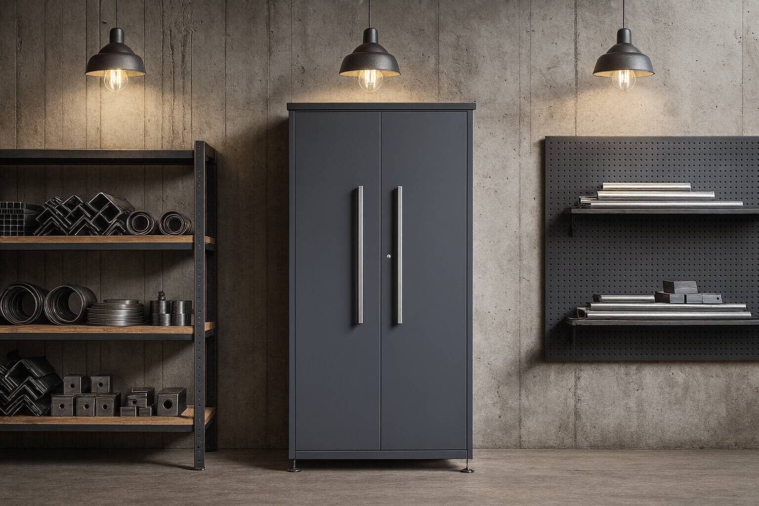 Westmann Gartenschrank Capsa anthrazit Stahl B/H/L: ca. 90x187x65 cm