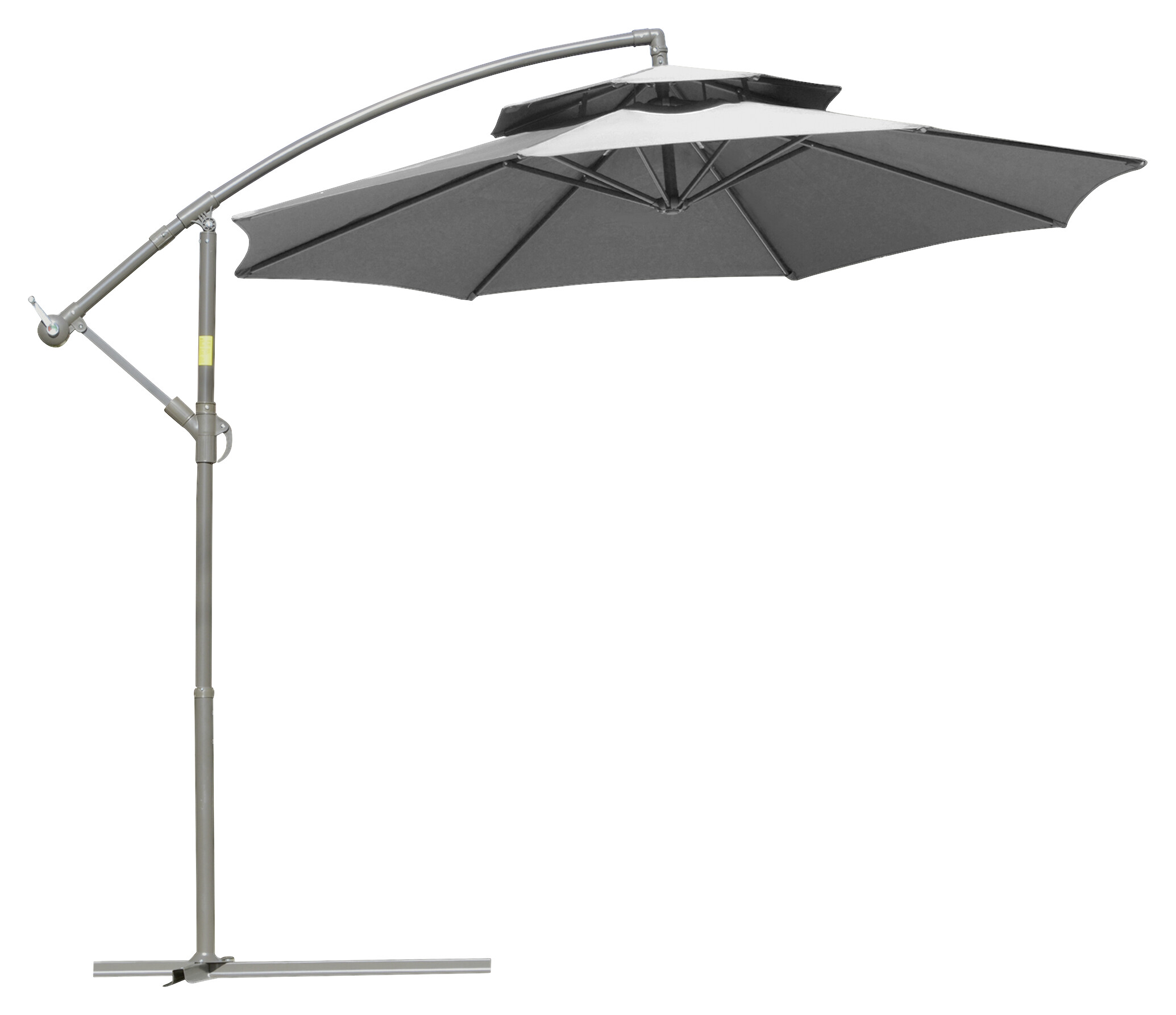 Outsunny Sonnenschirm hellgrau Polyester H/D: ca. 245x267 cm