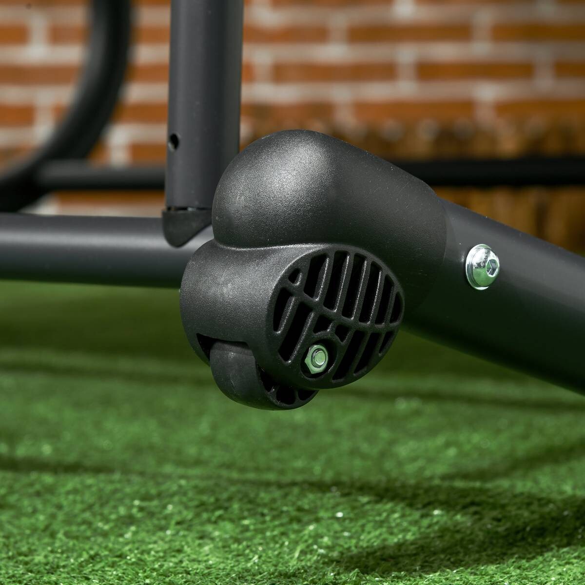 Outsunny Doppel-Sonnenliege dunkelgrau Schaumstoff B/H/L: ca. 139x140x200 cm