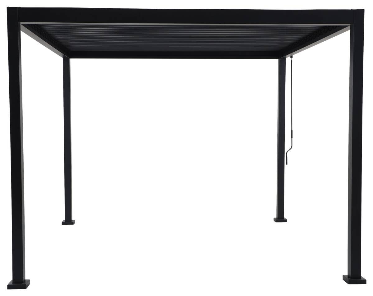 Pergola dunkelgrau Stahlrohr B/H/L: ca. 300x236x300 cm