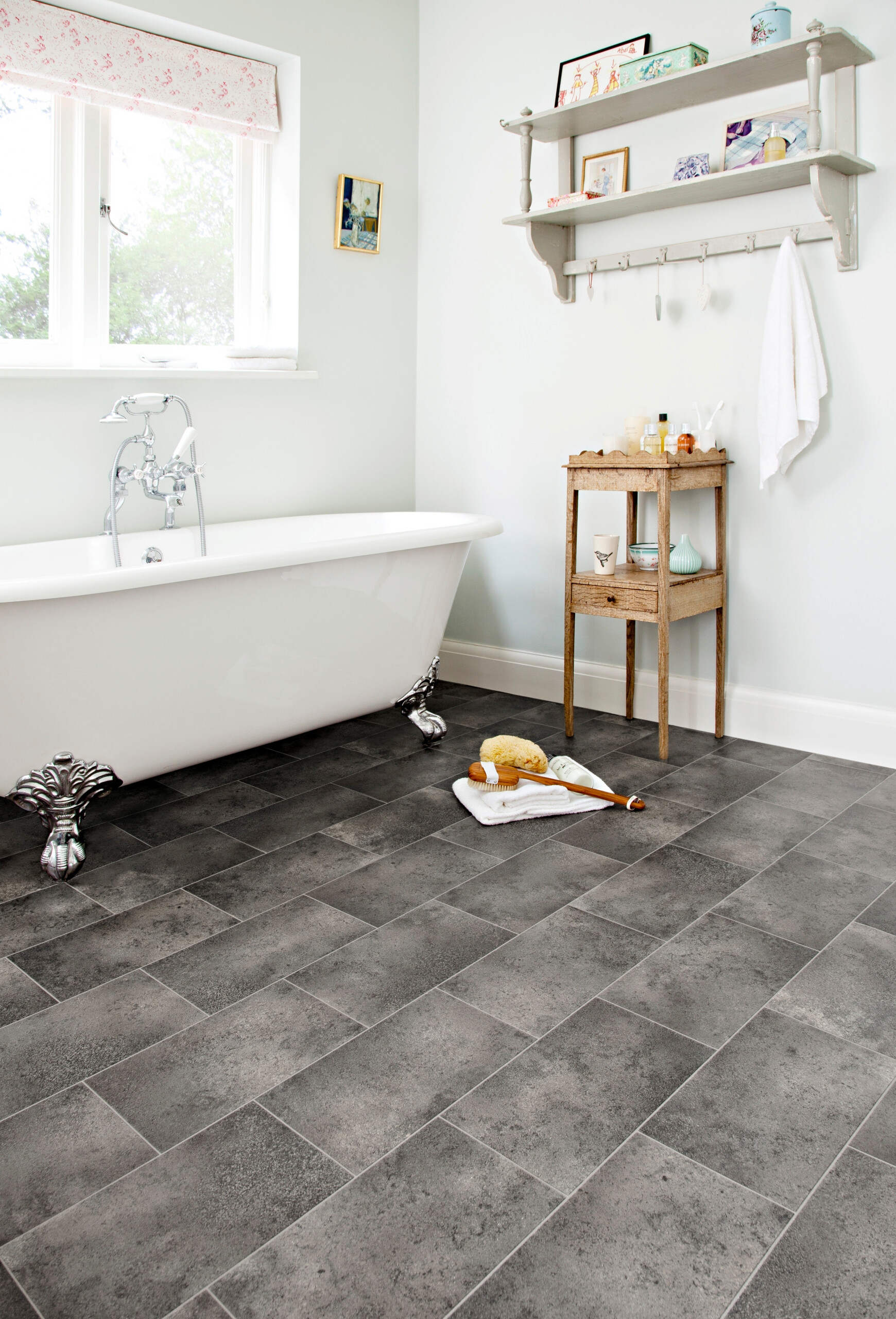 Vinylboden Start grau Fliese B: ca. 400 cm pro m²