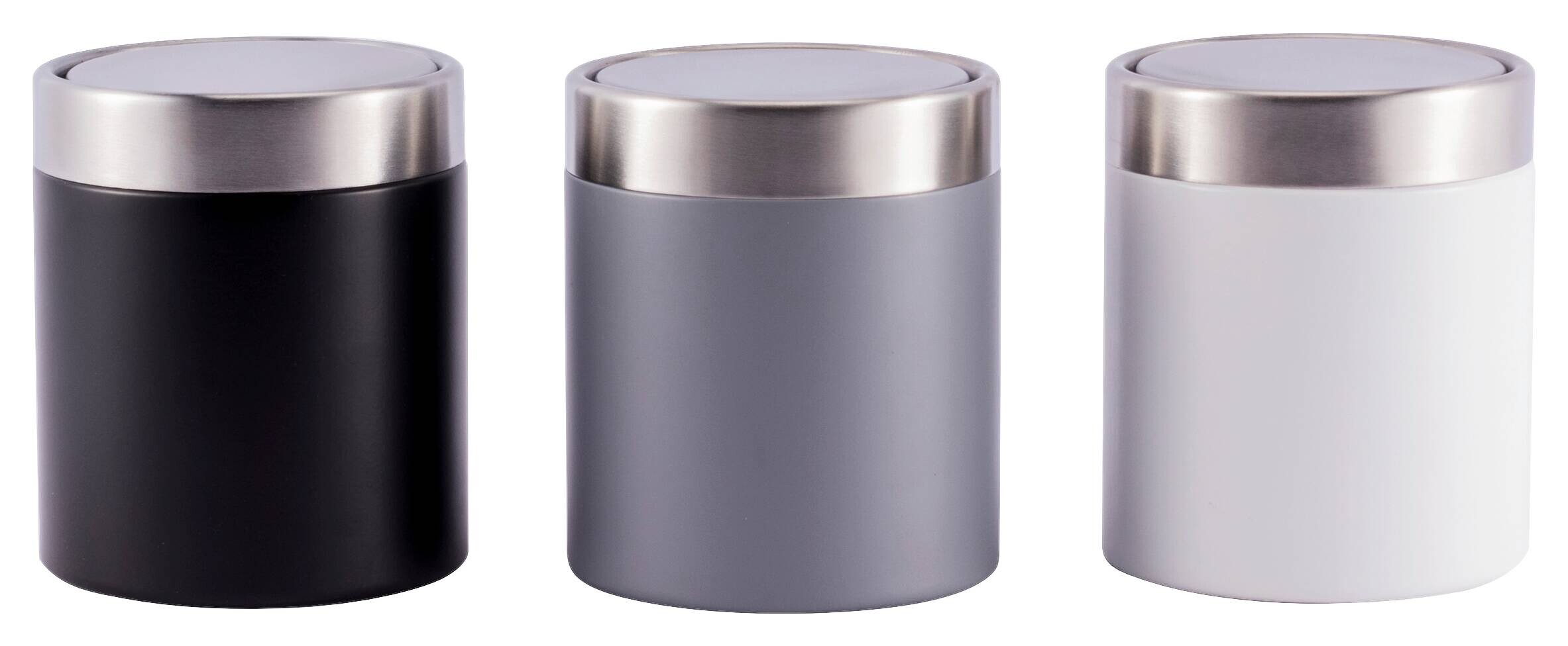 Kosmetikeimer schwarz Edelstahl ca. 1,58 l