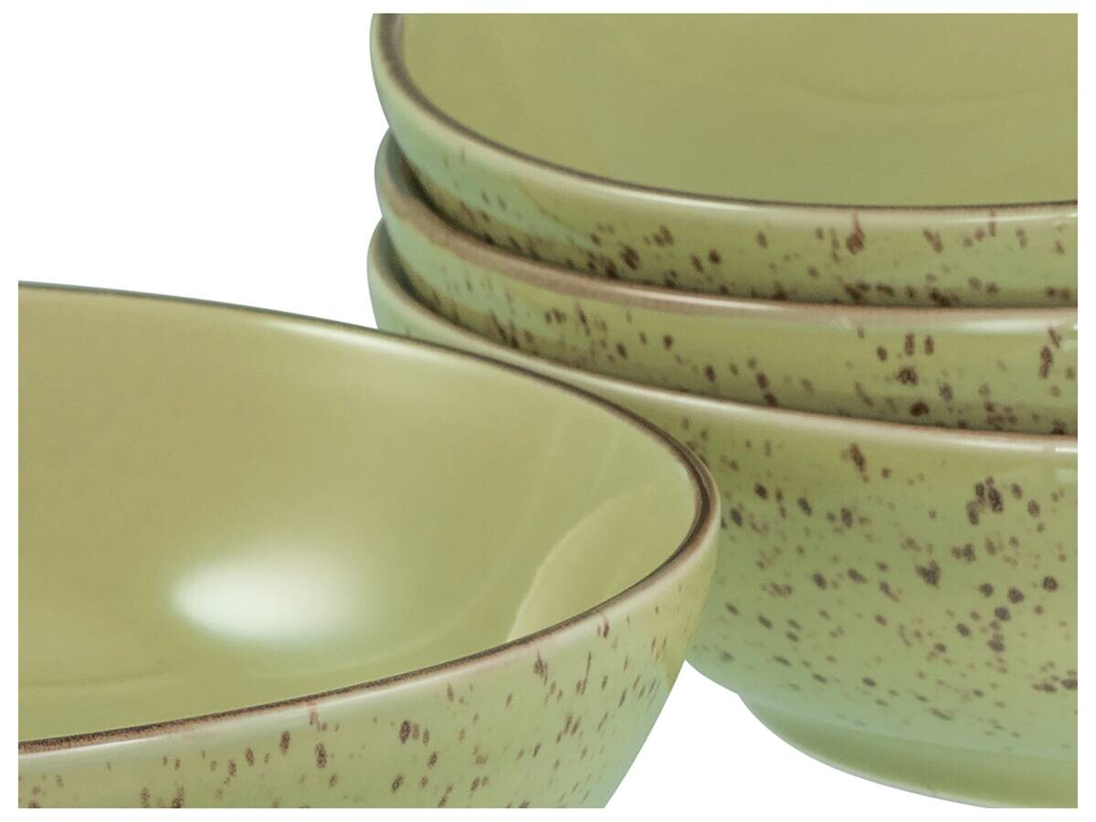 CreaTable Schüssel-Set Nature Collection Green grün Steinzeug