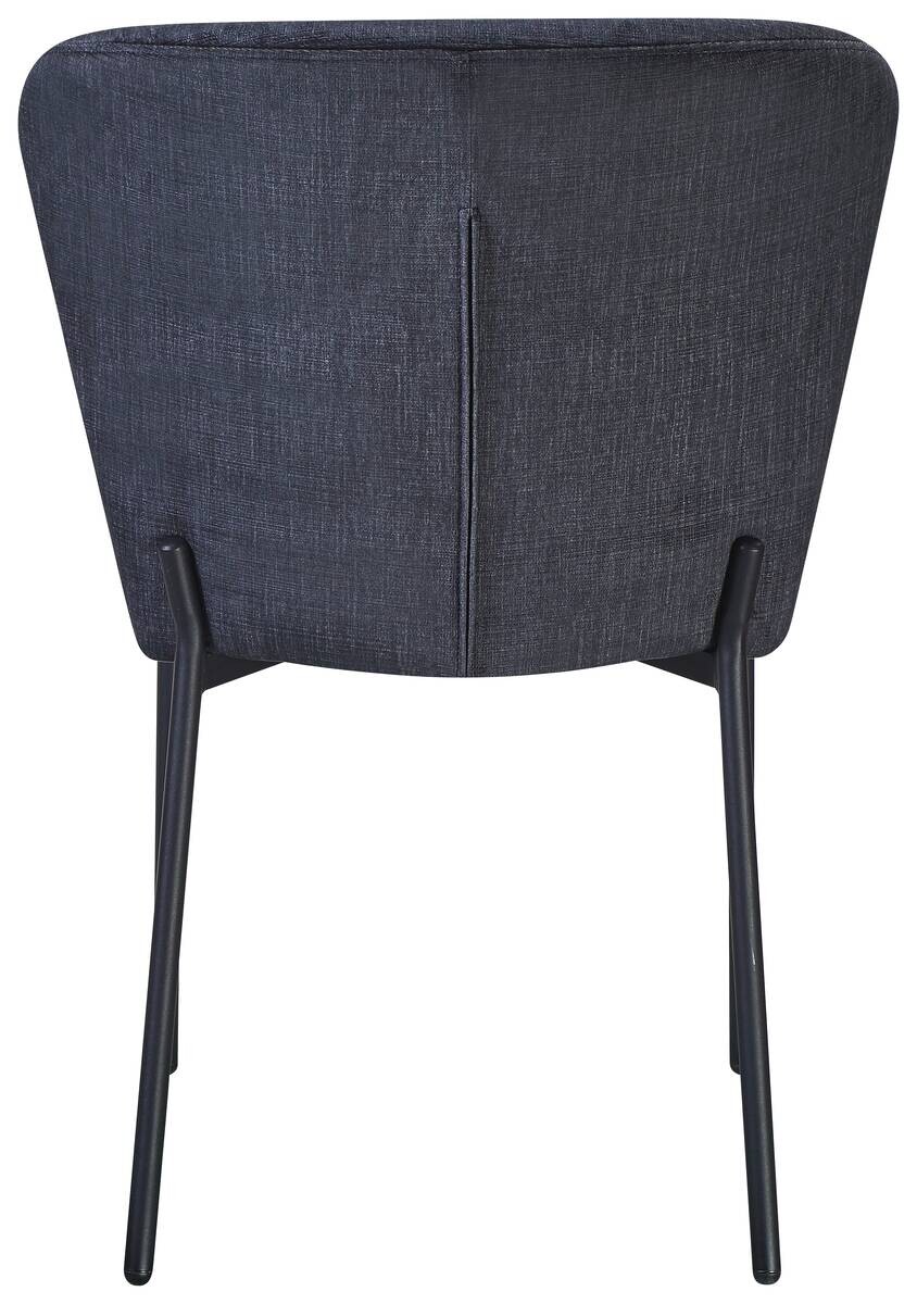 Stuhl Dora dunkelgrau Velourstoff