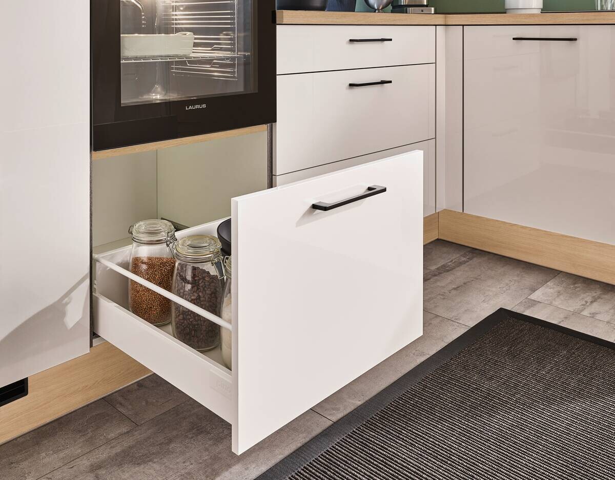 pino Winkelküche PN215 Magnolienweiß Hochglanz B/H/T: ca. 275x220x175 cm