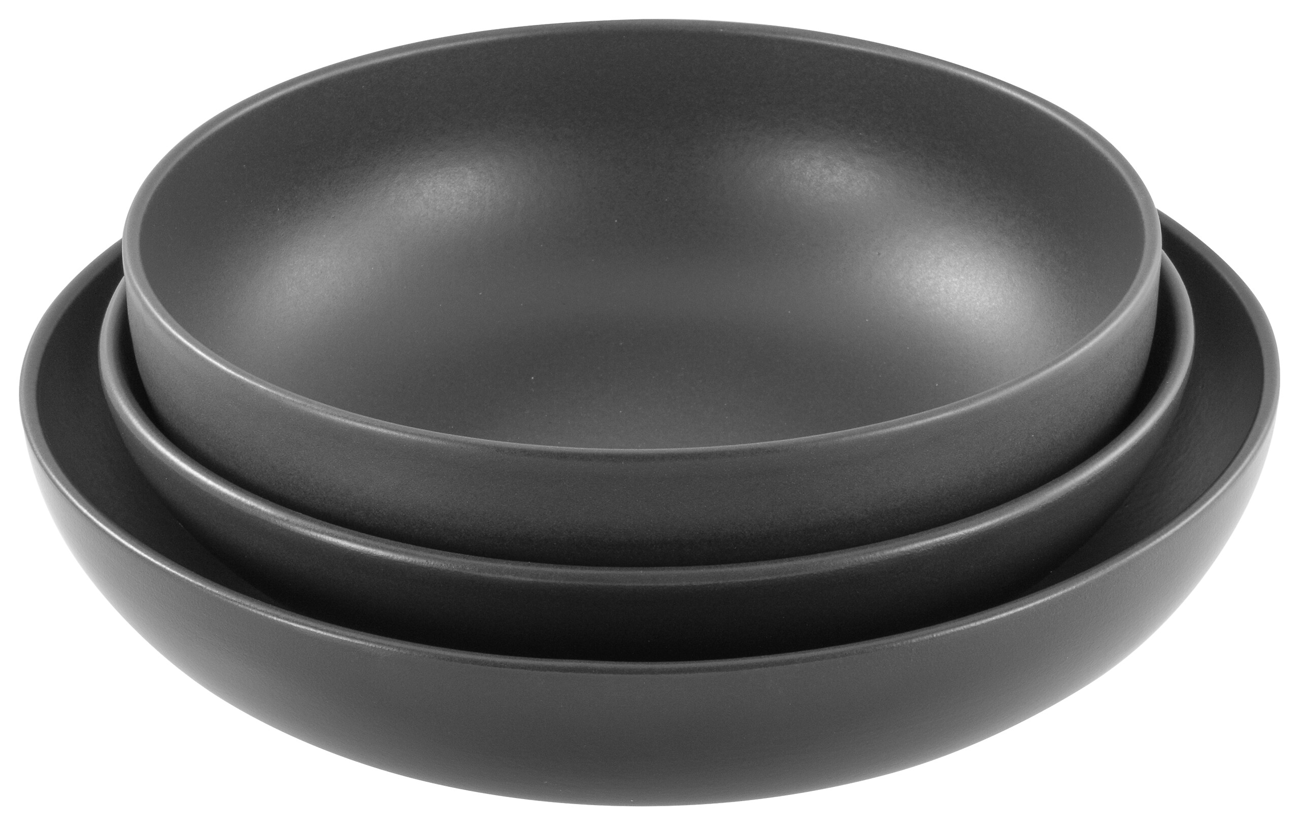 CreaTable Servierschalen-Set Uno schwarz Steinzeug B/H/L: ca. 41x41x41 cm