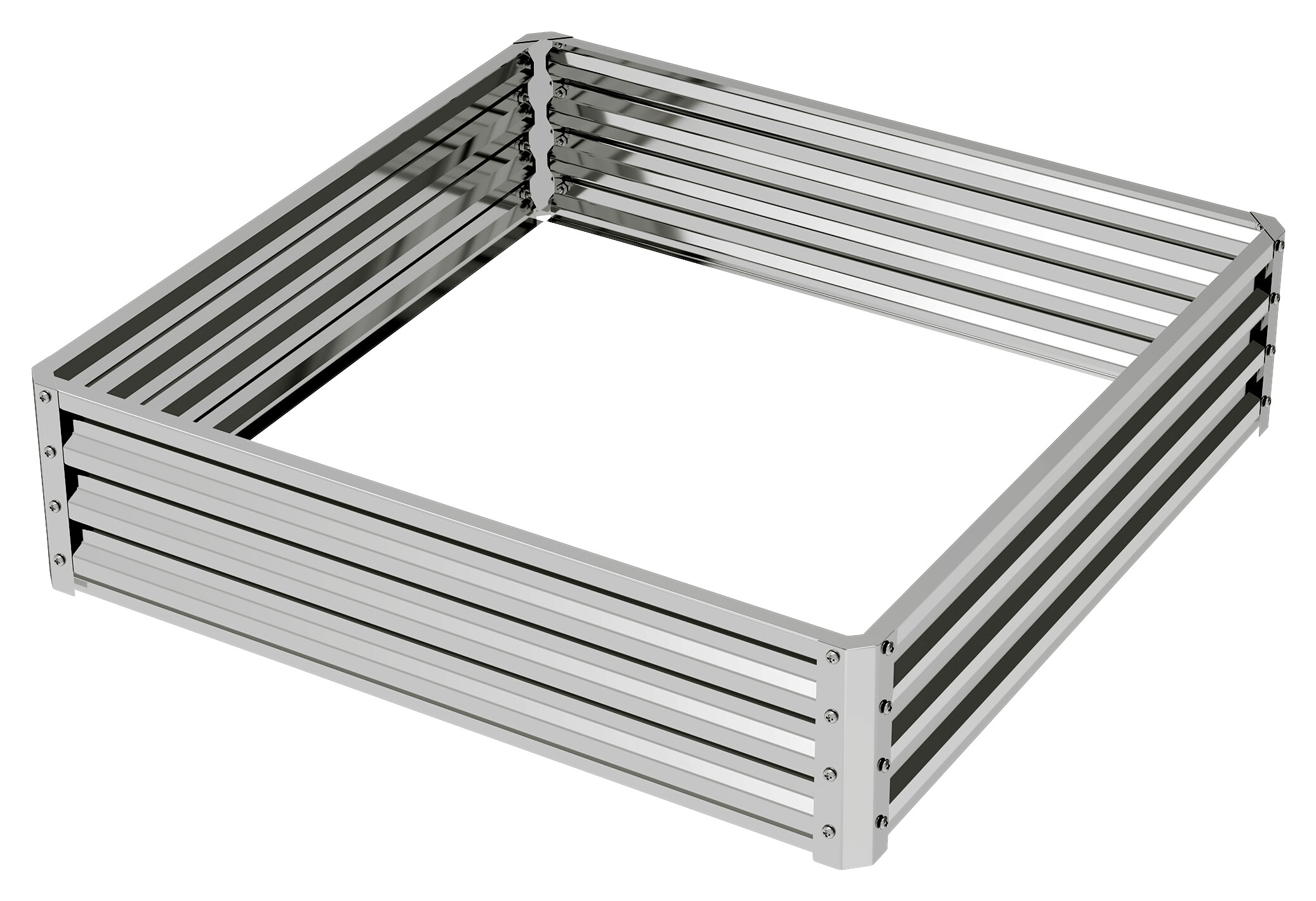 Outsunny Hochbeet silber Stahl B/H/L: ca. 120x30x120 cm