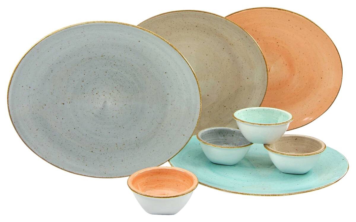 CreaTable Steak-Set Vintage Nature multicolor Porzellan