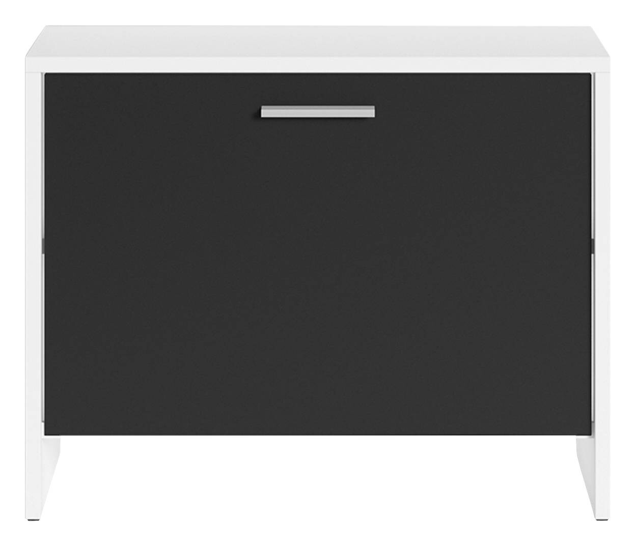 Sitzbank BEN weiß schwarz B/H/T: ca. 60x48x35 cm