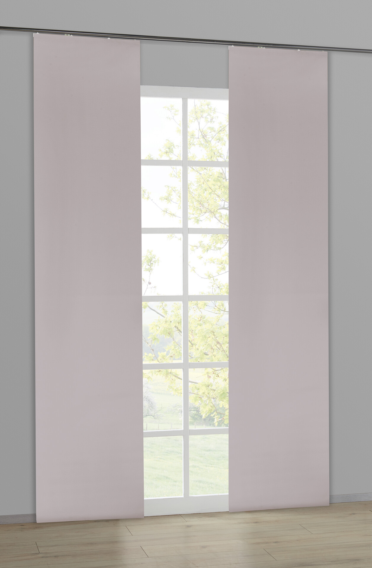 POCOline Schiebevorhang Neapel Silbergrau B/L: ca. 60x245 cm