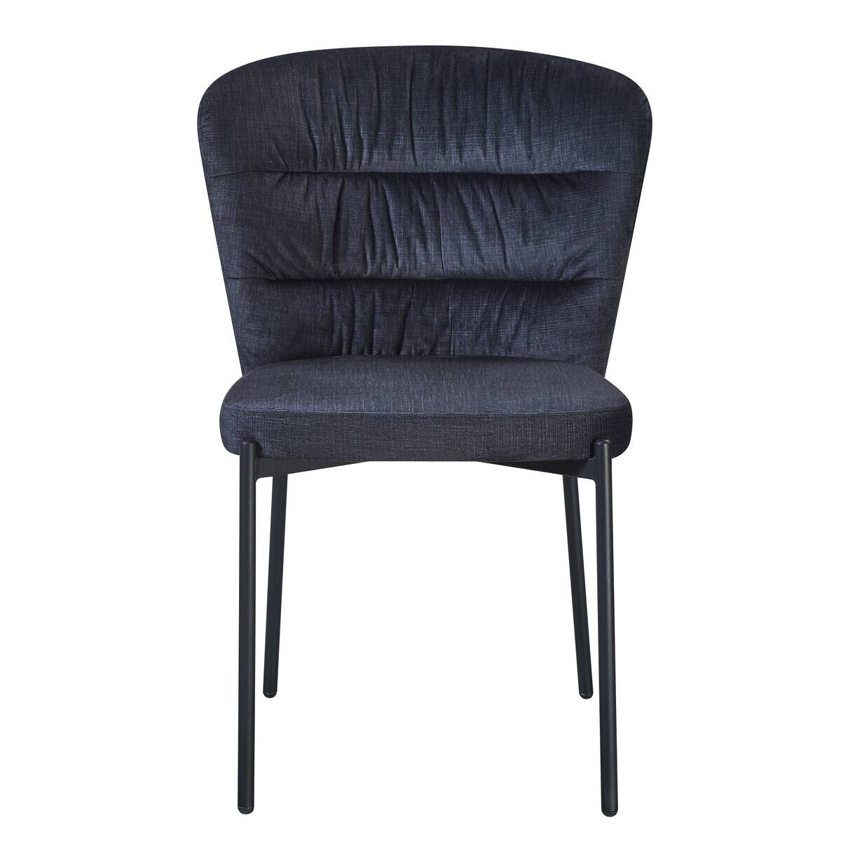 Stuhl Dora dunkelgrau Velourstoff