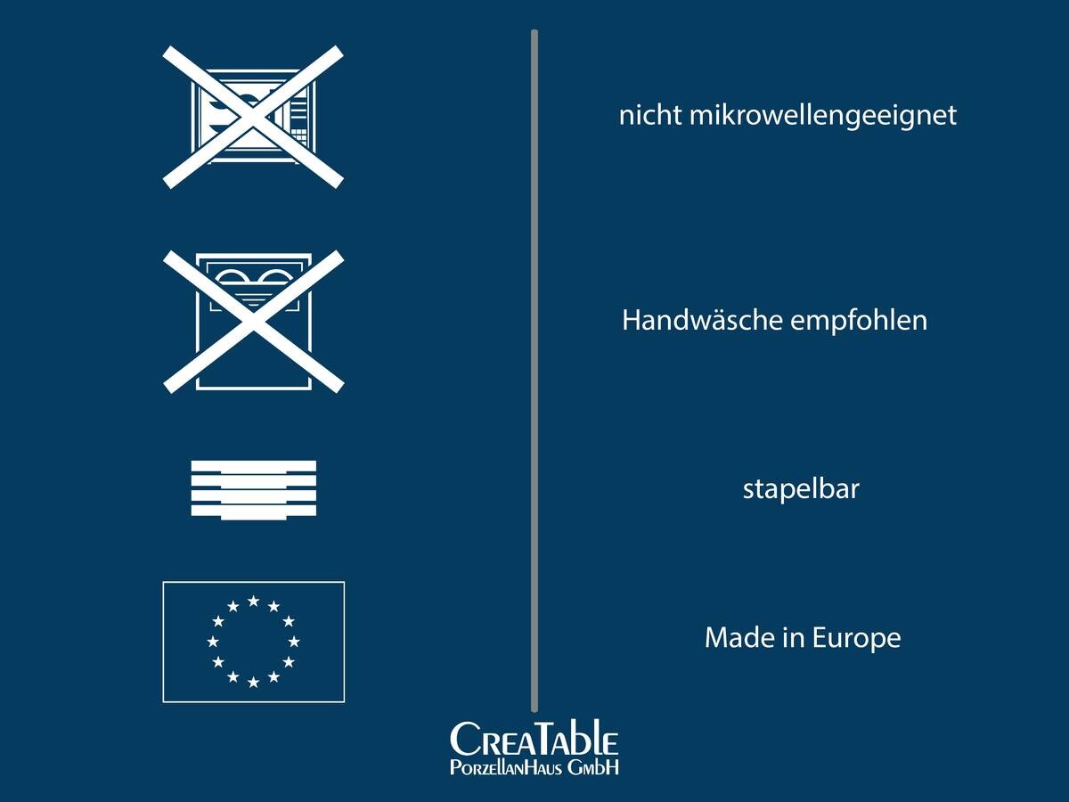 CreaTable Kaffeeservice Valencia weiß Porzellan 18 tlg.
