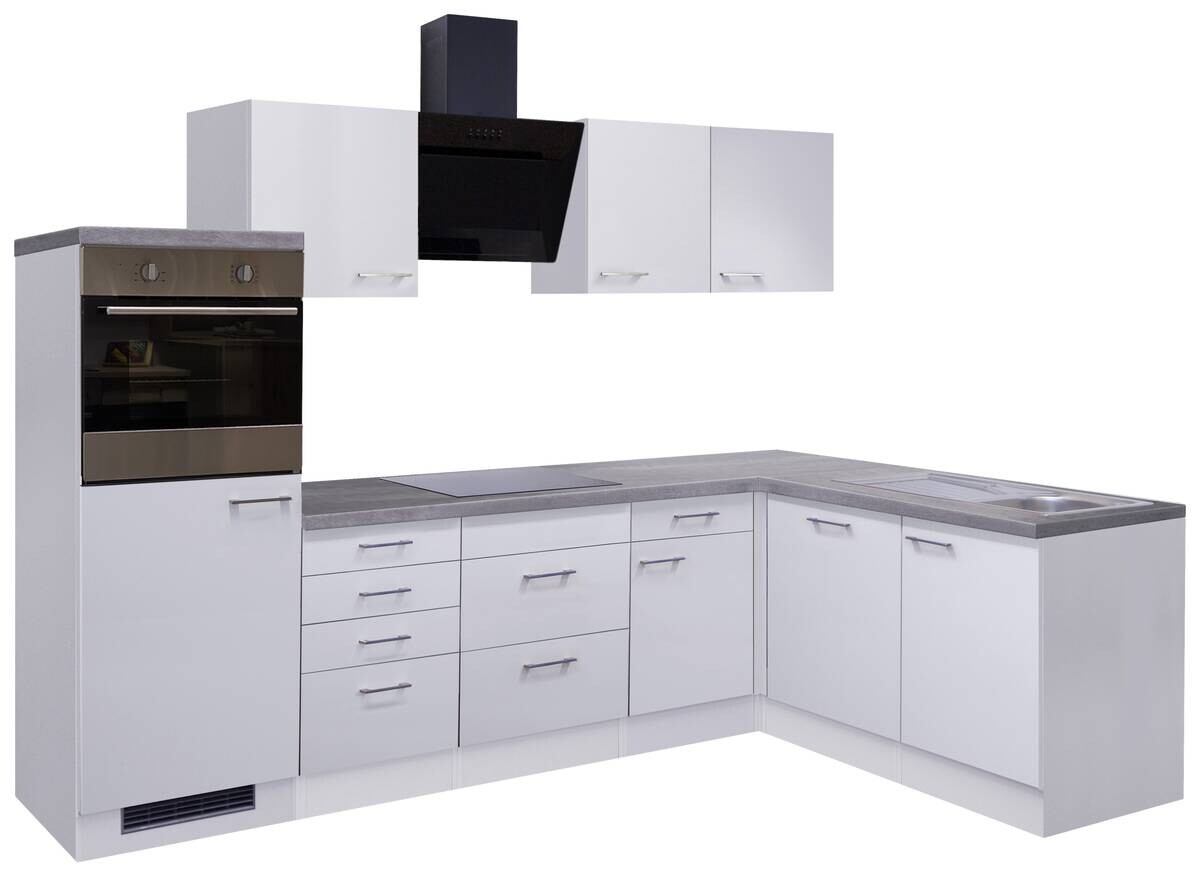 Winkelküche Vita weiß matt B/H/T: ca. 280x200x60 cm