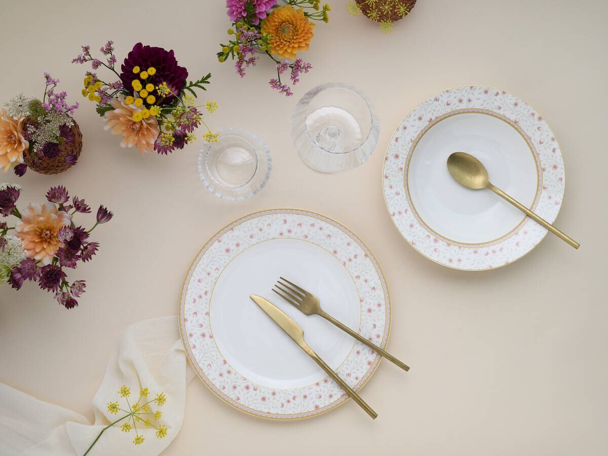 CreaTable Tafelservice Emilia weiß Porzellan 12 tlg.