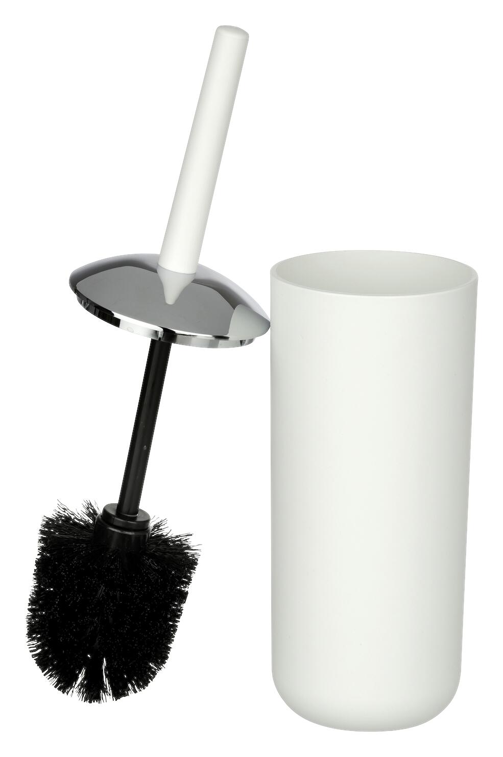 WENKO WC-Garnitur weiß silber Kunststoff