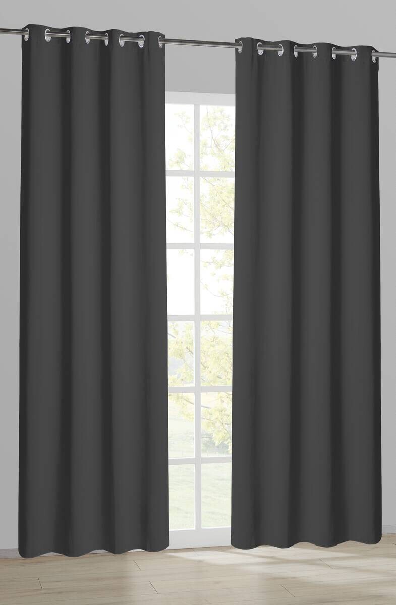 Ösenvorhang Verona anthrazit B/L: ca. 140x245 cm