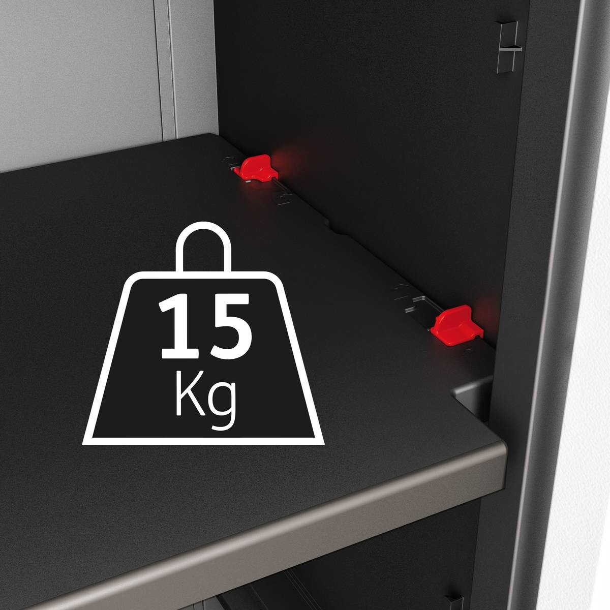 Keter Kunststoffschrank Detroit schwarz Kunststoff B/H/T: ca. 65x182x45 cm