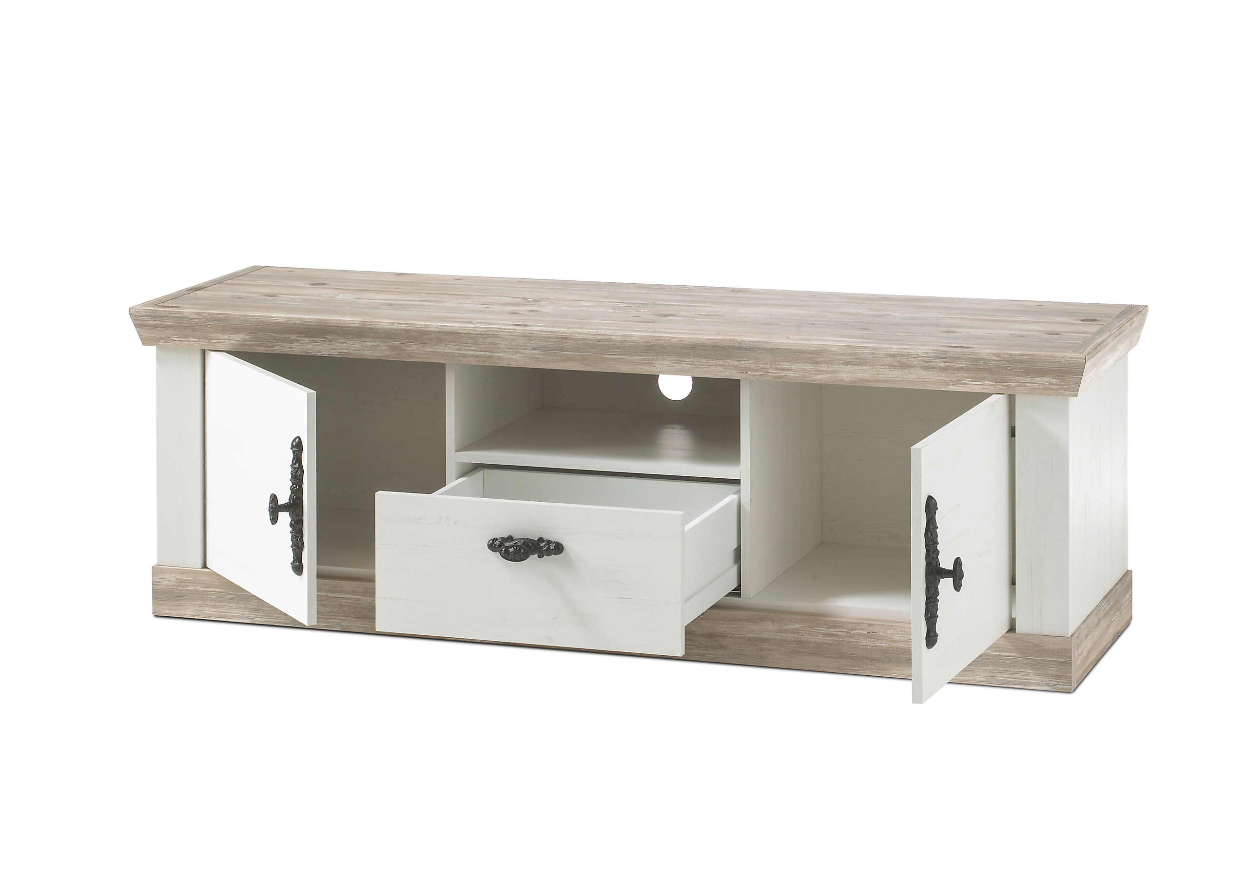 Lowboard Florenz weiß Pinie B/H/T: ca. 156x51x44 cm Lowboard Florenz weiß Pinie B/H/T: ca. 156x51x44 cm