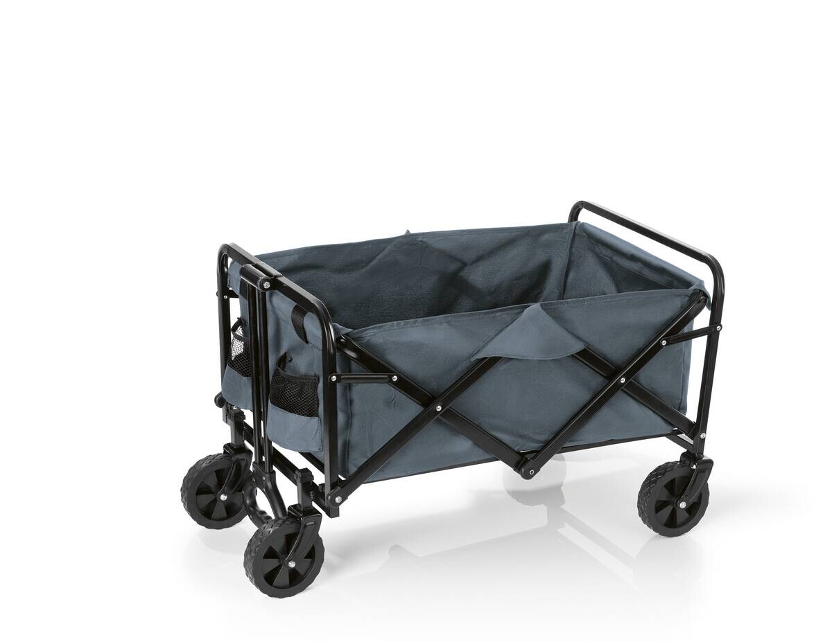 EasyMaxx Bollerwagen grau Metall B/H/L: ca. 14x51,5x64,5 cm