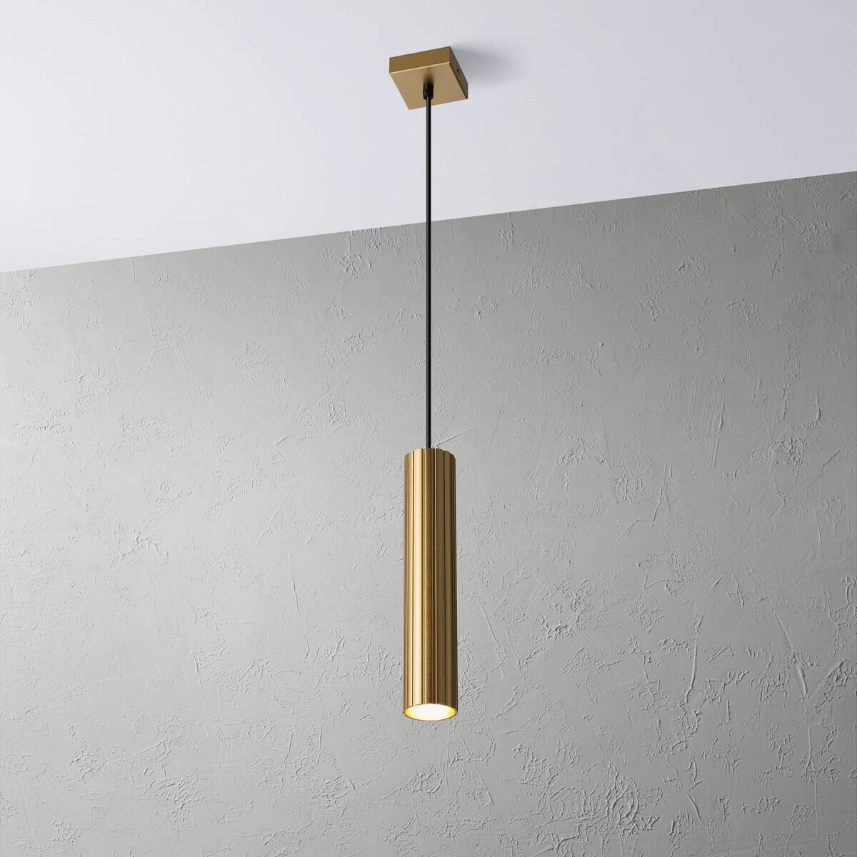 Lamkur Strahler Prisma gold Stahl B/H/L: ca. 6,5x118x6,5 cm 1 Brennstellen