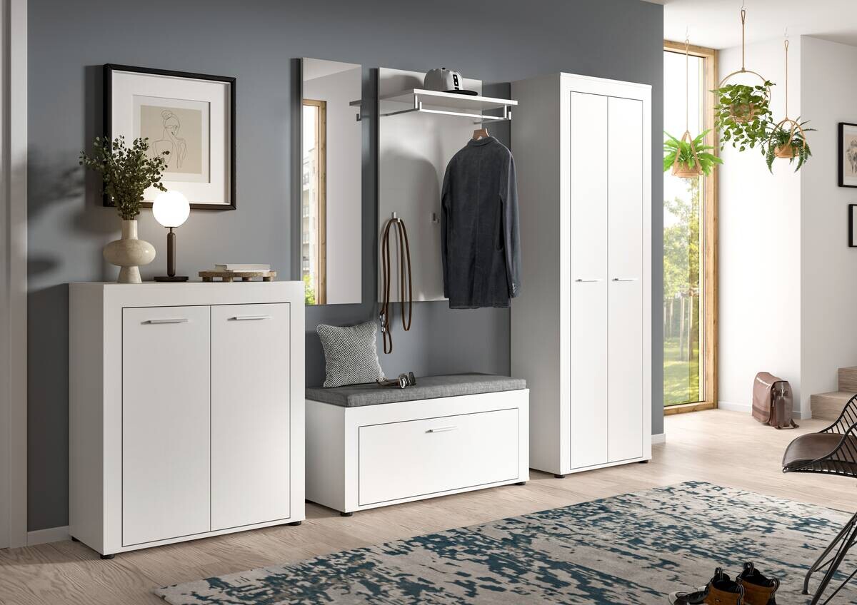 Garderobe JAM weiß B/H/T: ca. 285x191x35 cm