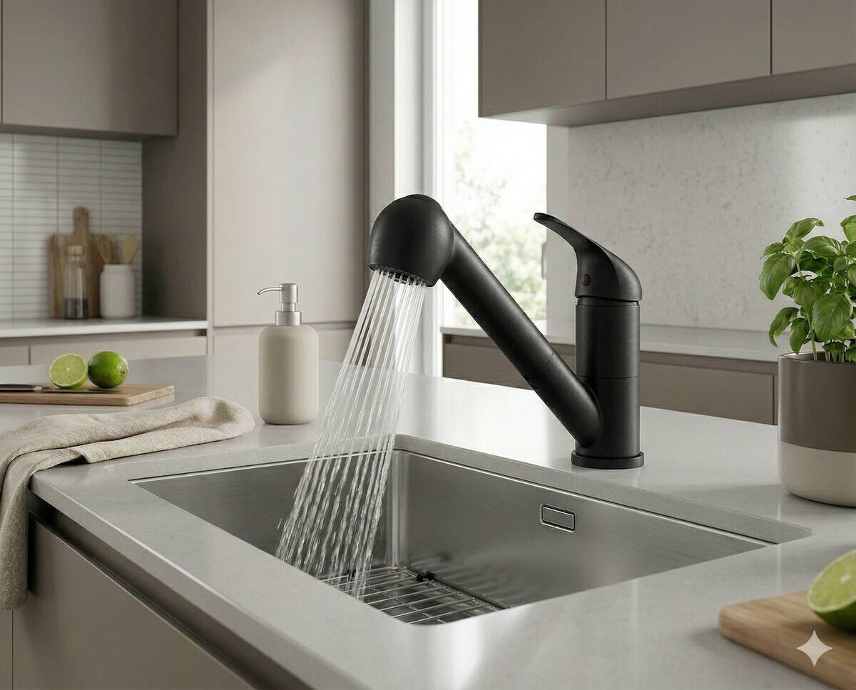 Spültisch-Armatur York mattschwarz