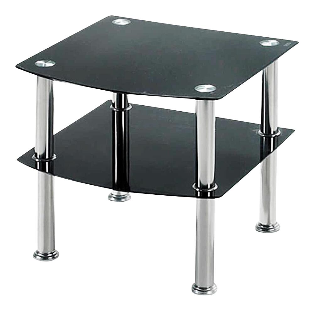 Beistelltisch  schwarz Edelstahl Optik B/H/T: ca. 45x43x45 cm