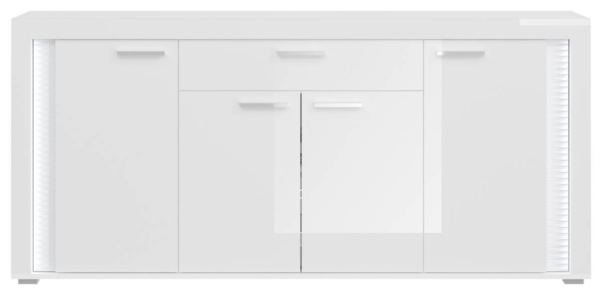 Sideboard Skylight weiß weiß Hochglanz B/H/T: ca. 182x84x42 cm