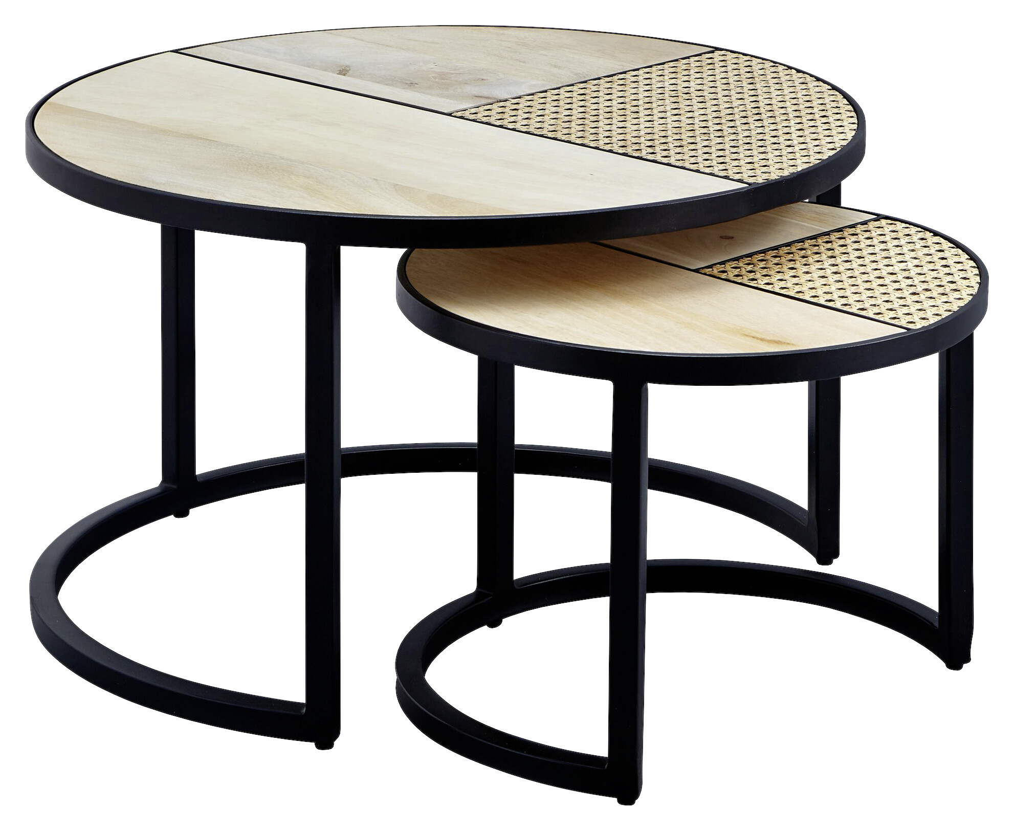 Wohnling Couchtisch 2er-Set. braun B/H/T: ca. 60x37x60 cm