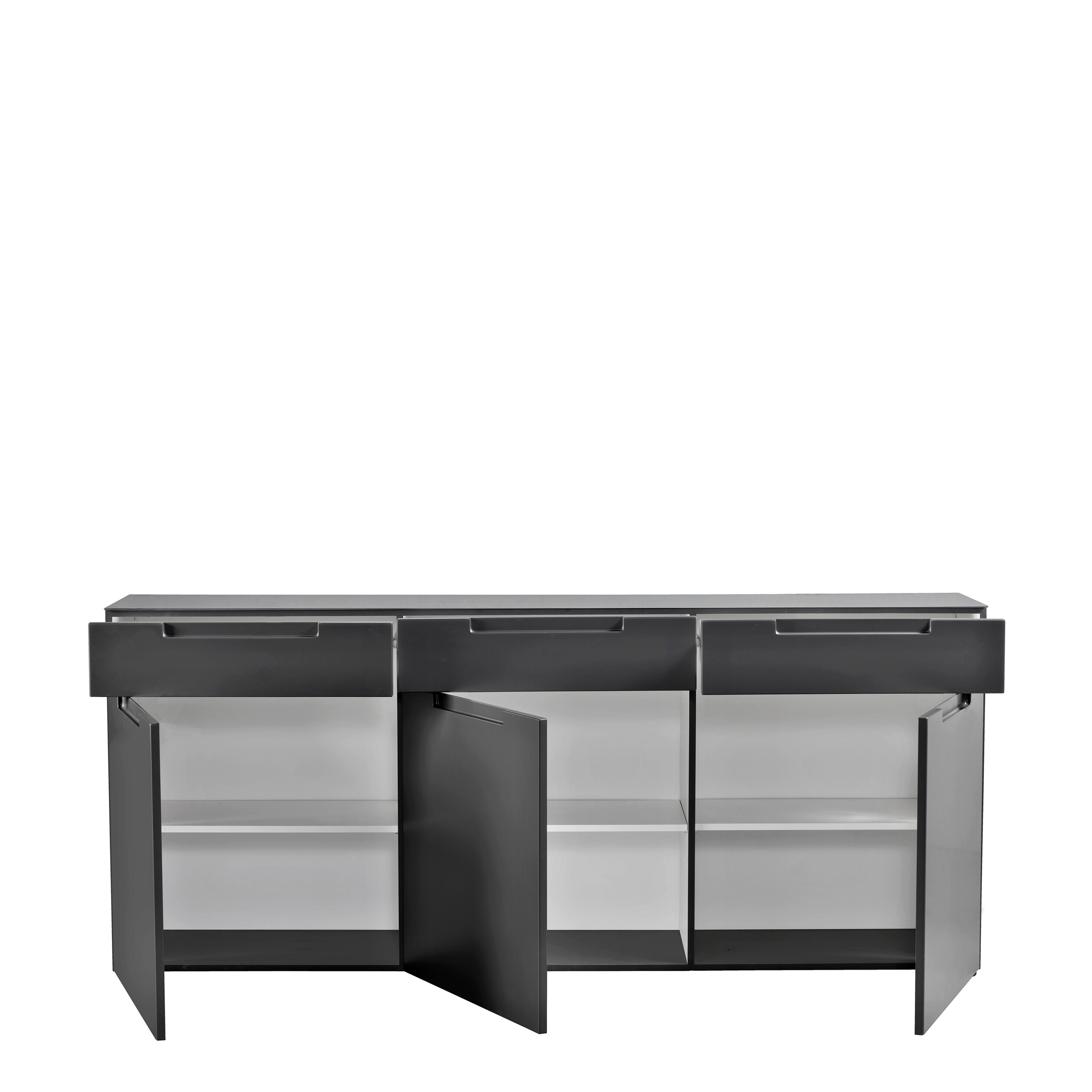 Sideboard Mailand anthrazit matt MDF B/H/T: ca. 192x83x40 cm