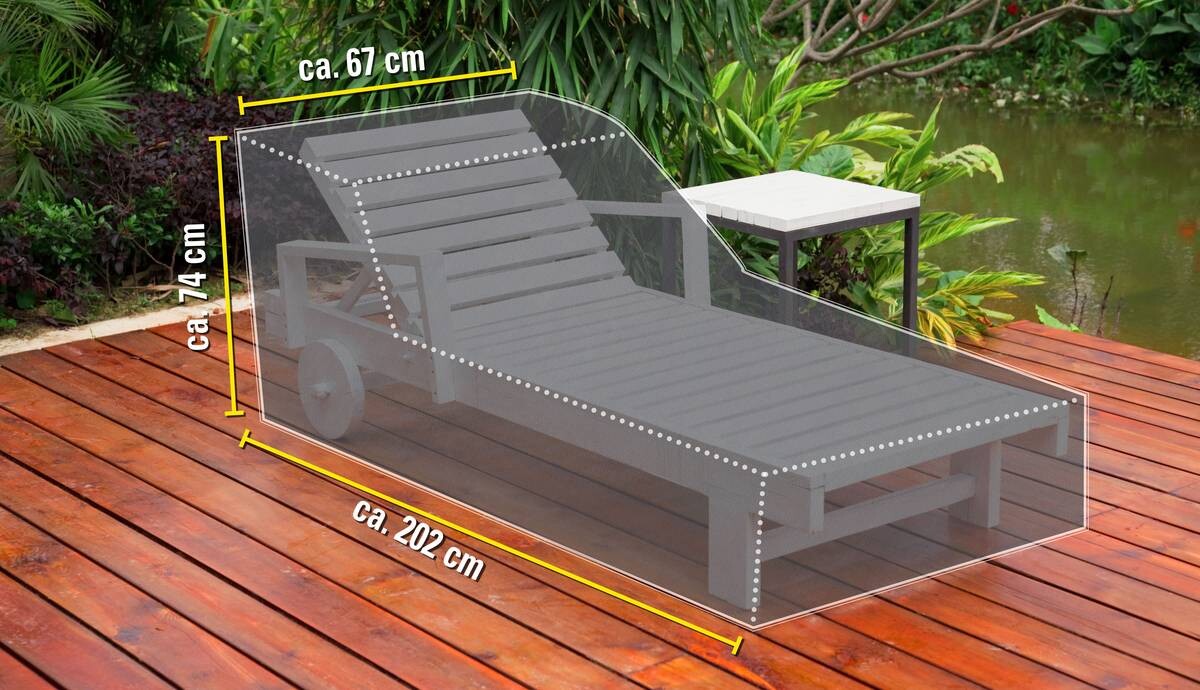 Kinzo Gartenmöbel-Abdeckung anthrazit Polyester B/H/T: ca. 202x74x67 cm