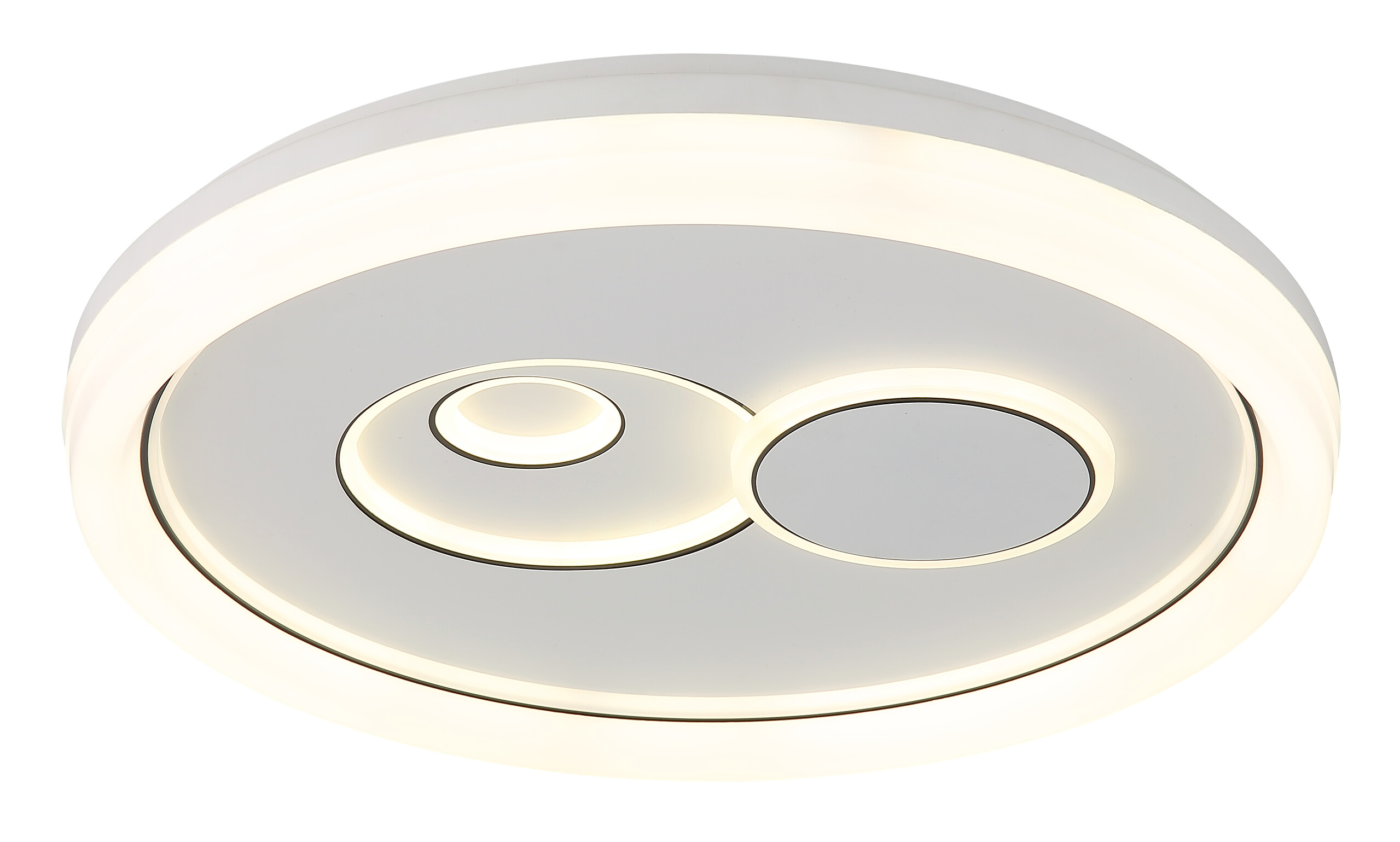 GLOBO LED-Deckenleuchte Ruiz Opal weiß Metall Kunststoff H/D: ca. 7x48 cm